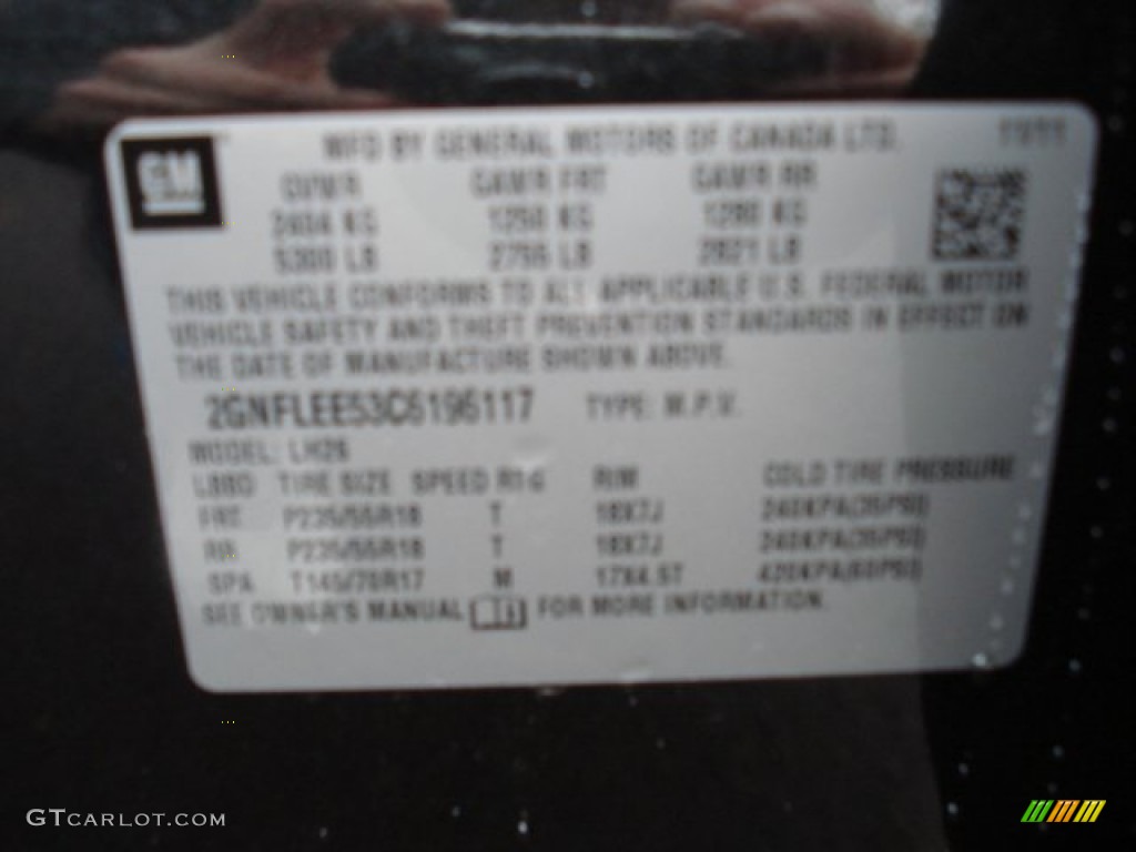 2012 Equinox LT AWD - Black Granite Metallic / Jet Black photo #20