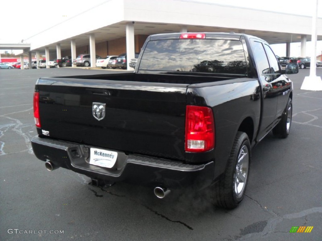 2012 Ram 1500 Express Crew Cab - Black / Dark Slate Gray/Medium Graystone photo #3