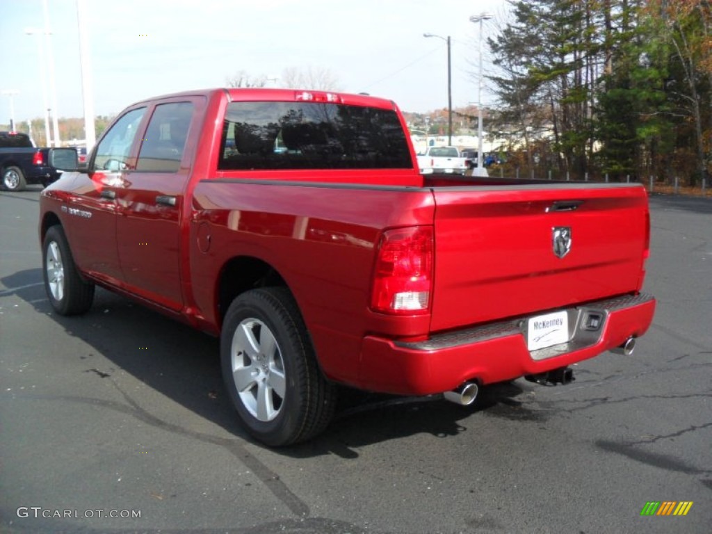 2012 Ram 1500 Express Crew Cab - Deep Cherry Red Crystal Pearl / Dark Slate Gray/Medium Graystone photo #2