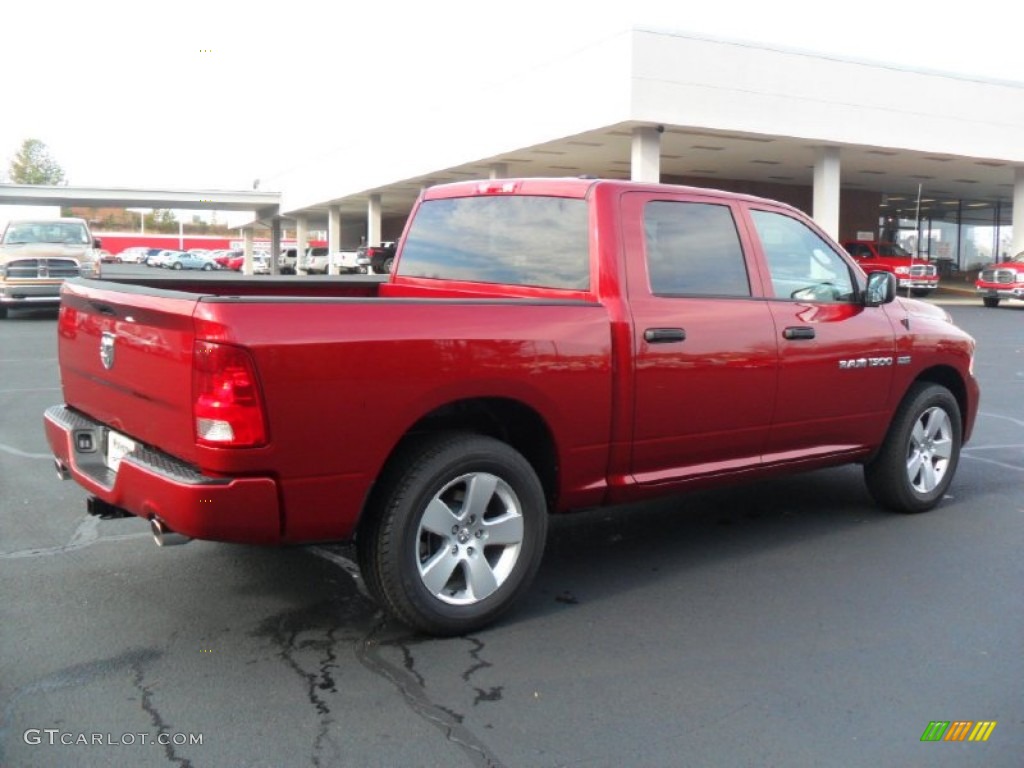 2012 Ram 1500 Express Crew Cab - Deep Cherry Red Crystal Pearl / Dark Slate Gray/Medium Graystone photo #4