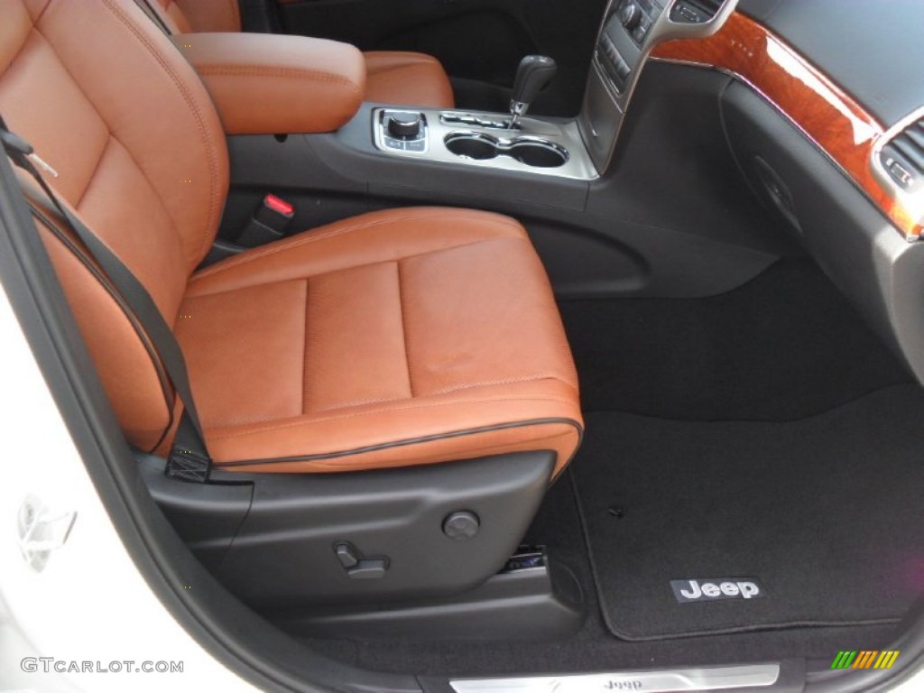New Saddle/Black Interior 2012 Jeep Grand Cherokee Overland 4x4 Photo #56822050