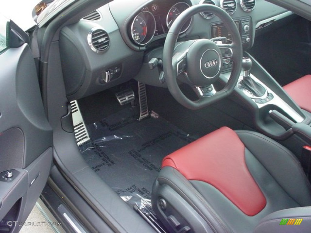 Black/Magma Red Interior 2012 Audi TT S 2.0T quattro Coupe Photo #56822245