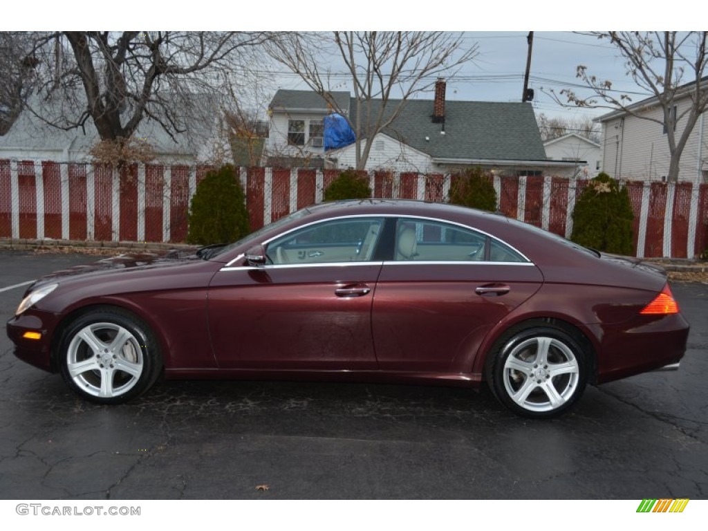 2006 CLS 500 - Bordeaux Red Metallic / Cashmere Beige photo #3