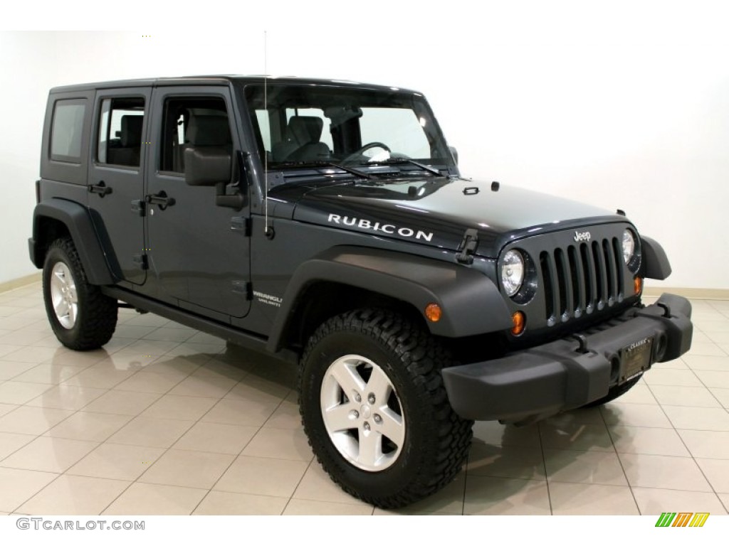 2008 Wrangler Unlimited Rubicon 4x4 - Steel Blue Metallic / Dark Slate Gray/Med Slate Gray photo #1