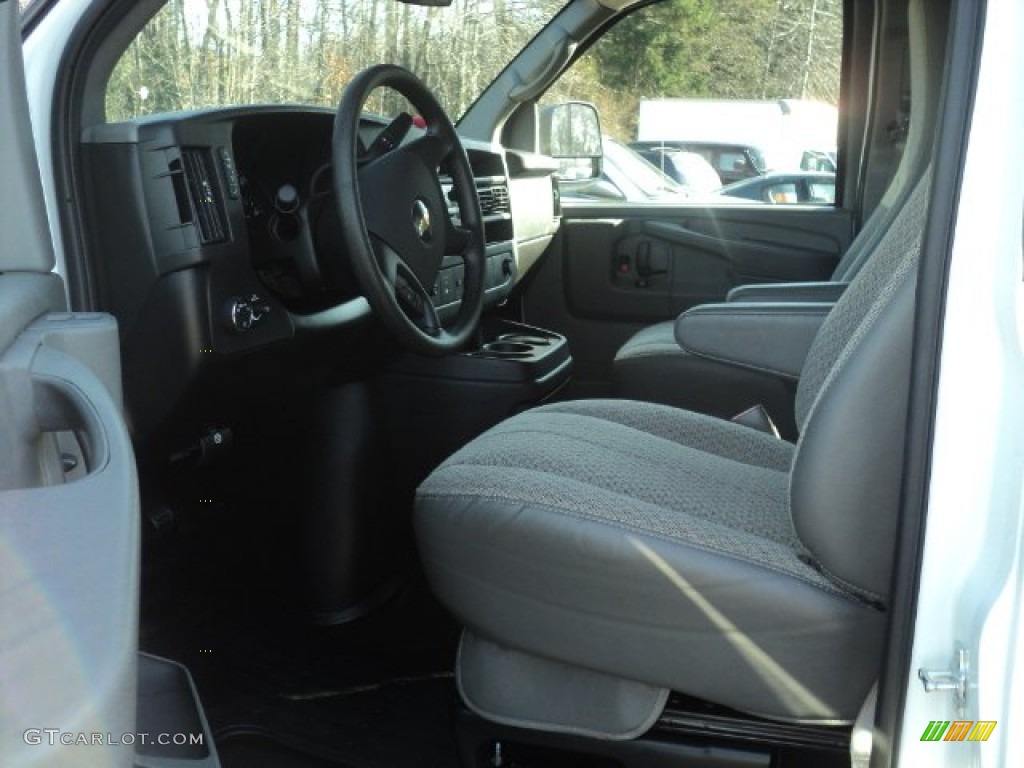 2011 Express LT 3500 Extended Passenger Van - Summit White / Medium Pewter photo #3