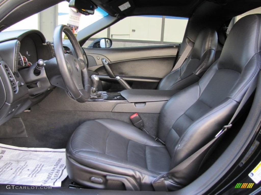 Ebony Interior 2008 Chevrolet Corvette Coupe Photo #56826256