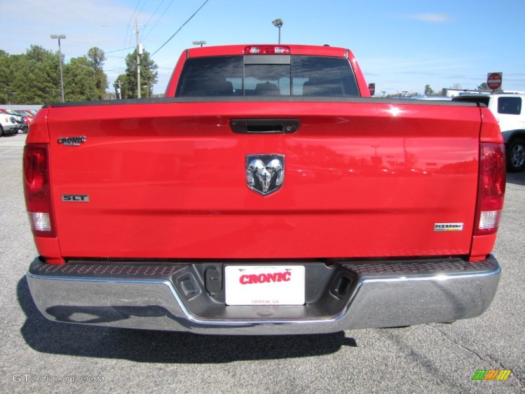 2011 Ram 1500 SLT Quad Cab - Flame Red / Dark Slate Gray/Medium Graystone photo #6