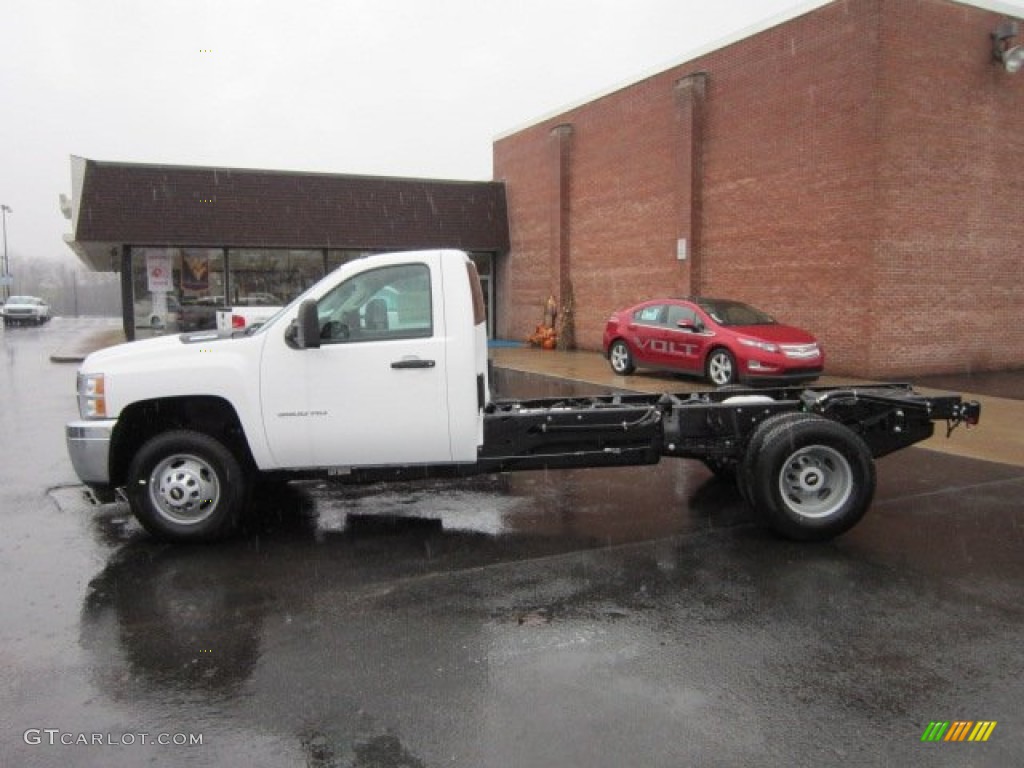 Summit White 2012 Chevrolet Silverado 3500HD WT Regular Cab 4x4 Chassis Exterior Photo #56830194