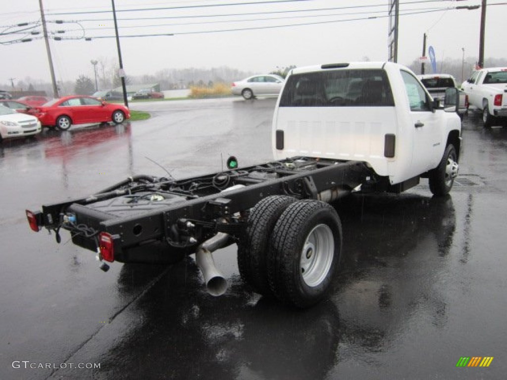 Summit White 2012 Chevrolet Silverado 3500HD WT Regular Cab 4x4 Chassis Exterior Photo #56830212