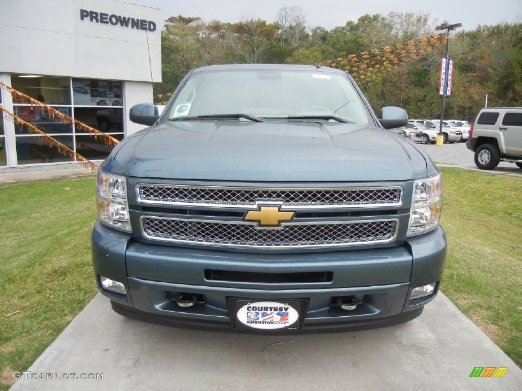 2012 Silverado 1500 LT Crew Cab 4x4 - Blue Granite Metallic / Light Titanium/Dark Titanium photo #2