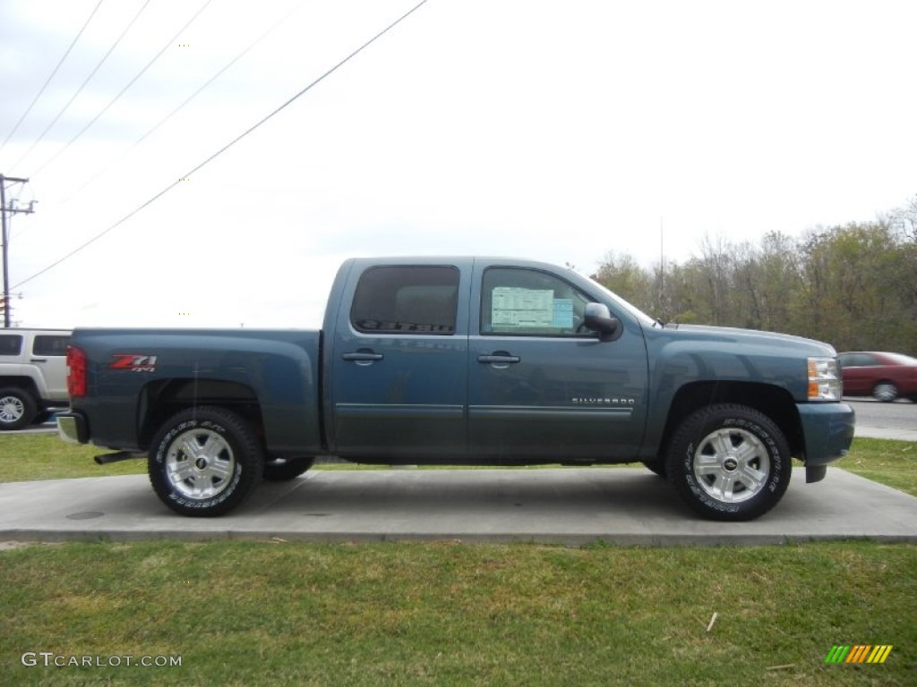 2012 Silverado 1500 LT Crew Cab 4x4 - Blue Granite Metallic / Light Titanium/Dark Titanium photo #5