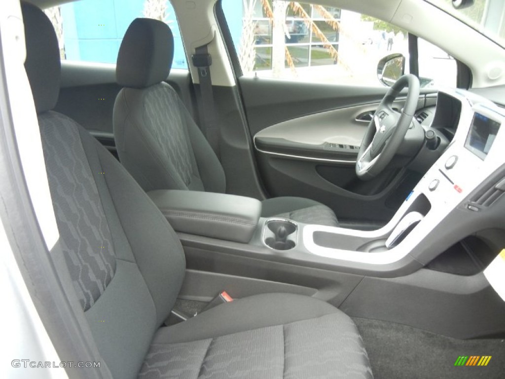 Jet Black/Ceramic White Accents Interior 2012 Chevrolet Volt Hatchback Photo #56832980