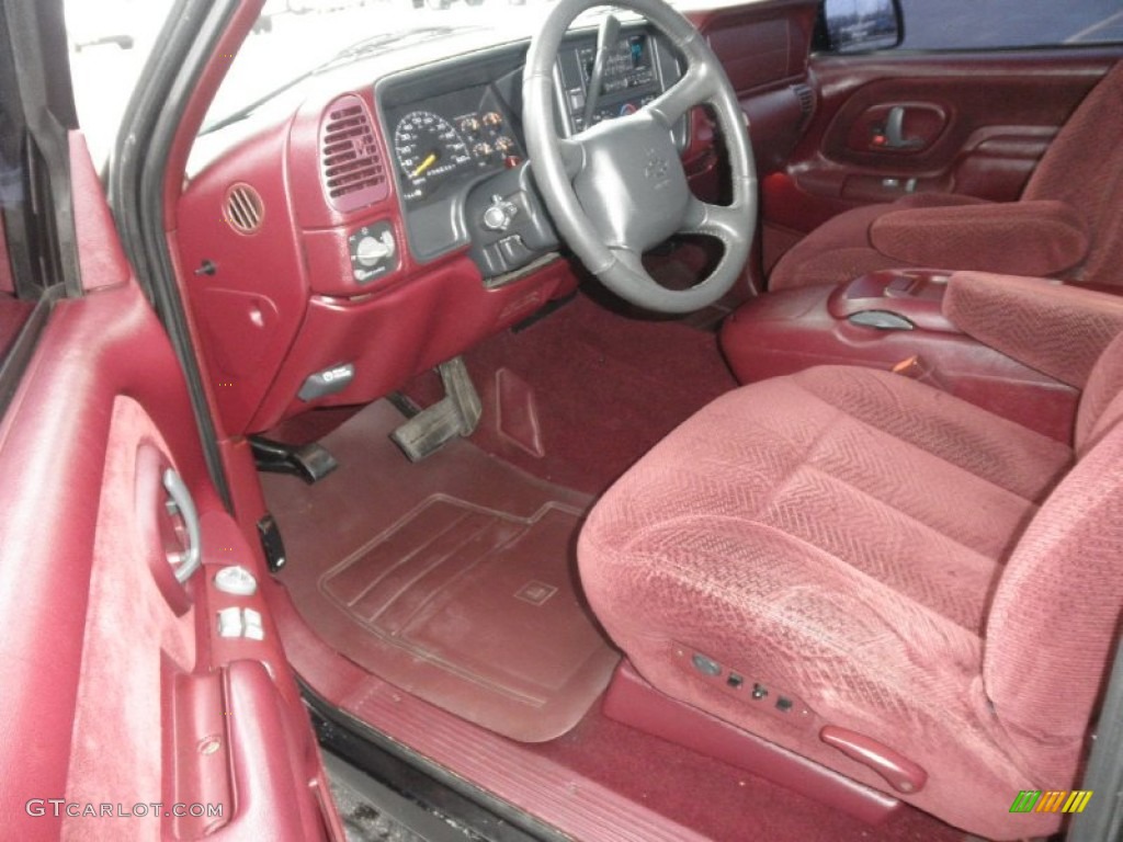 Red Interior 1998 Chevrolet C/K K1500 Extended Cab 4x4 Photo #56834438