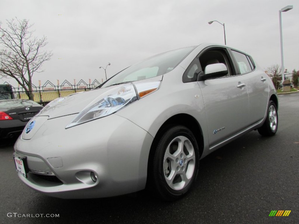 2012 LEAF SL - Brilliant Silver / Light Gray photo #1