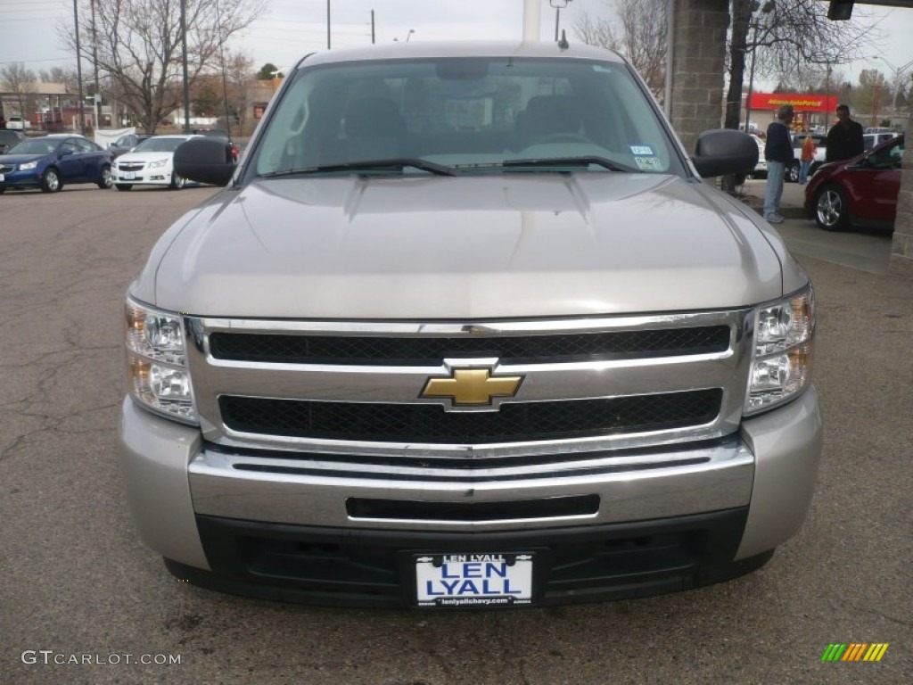 2009 Silverado 1500 LS Extended Cab - Silver Birch Metallic / Dark Titanium photo #3