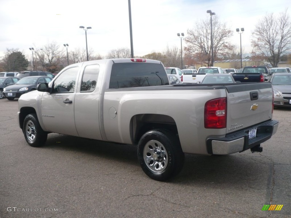 2009 Silverado 1500 LS Extended Cab - Silver Birch Metallic / Dark Titanium photo #4