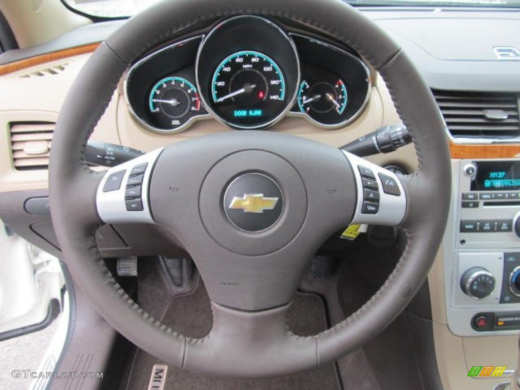 2012 Chevrolet Malibu LT Cocoa/Cashmere Steering Wheel Photo #56841355