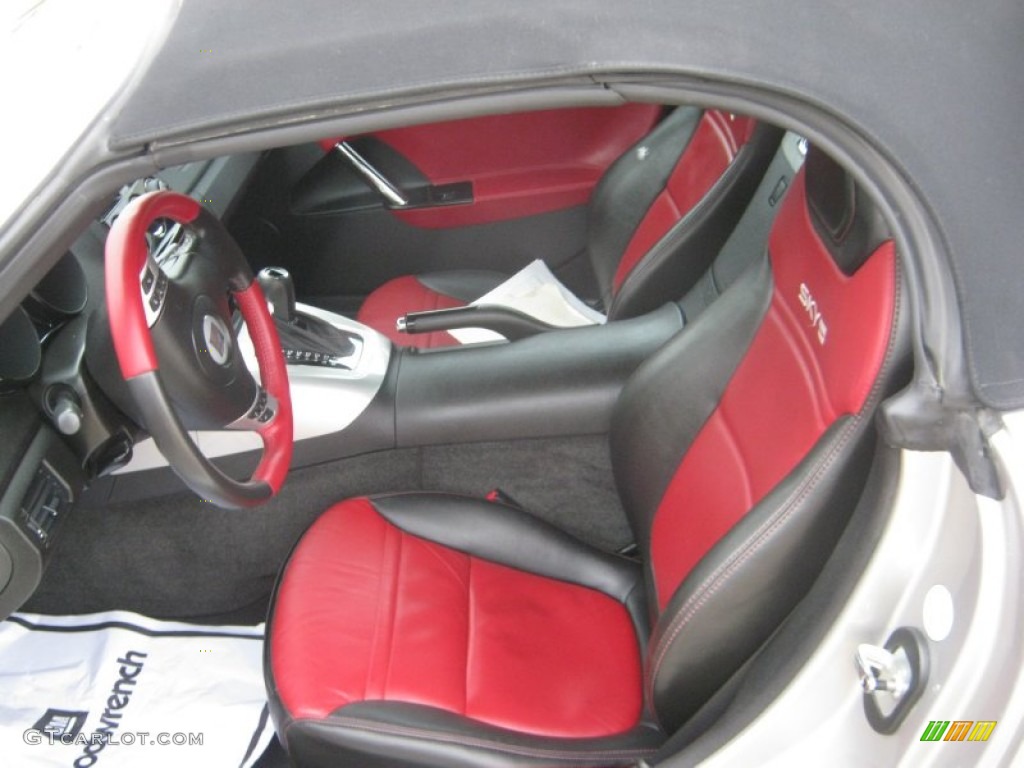 Red Interior 2008 Saturn Sky Red Line Roadster Photo #56841944