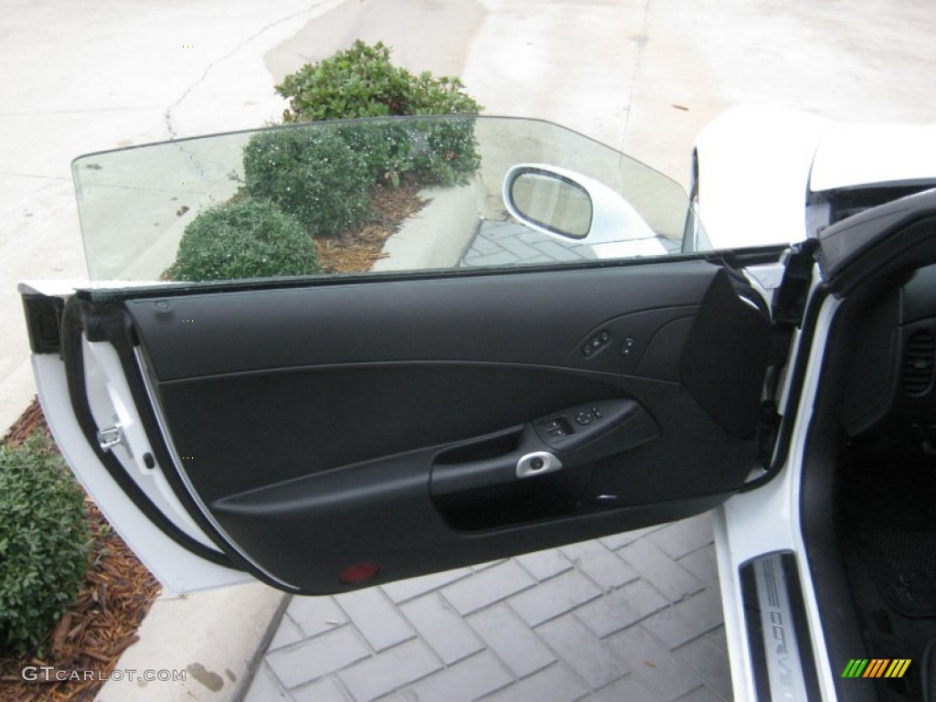 2011 Chevrolet Corvette Coupe Ebony Black Door Panel Photo #56843804
