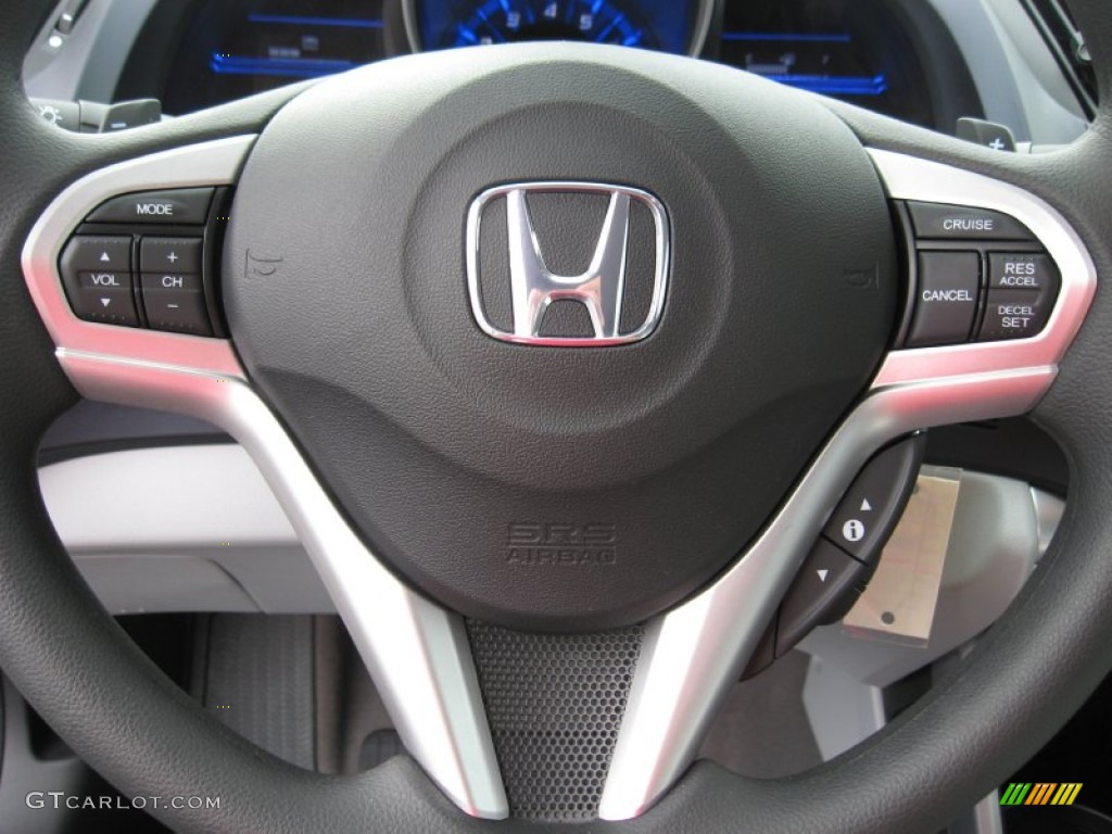 2011 Honda CR-Z Sport Hybrid Gray Fabric Steering Wheel Photo #56844698