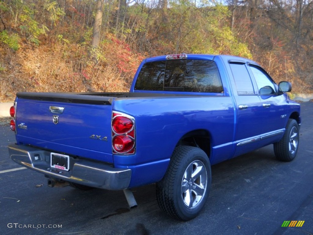 Electric Blue Pearl 2008 Dodge Ram 1500 Big Horn Edition Quad Cab 4x4 Exterior Photo #56845886