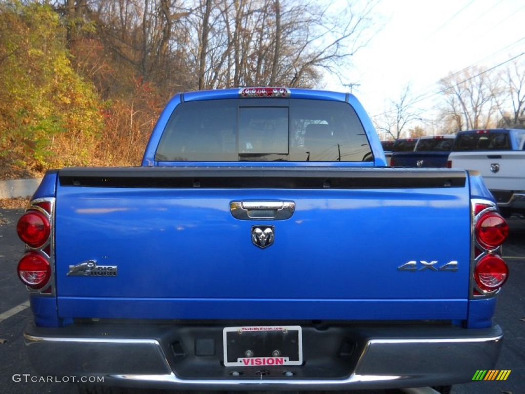 2008 Ram 1500 Big Horn Edition Quad Cab 4x4 - Electric Blue Pearl / Medium Slate Gray photo #14