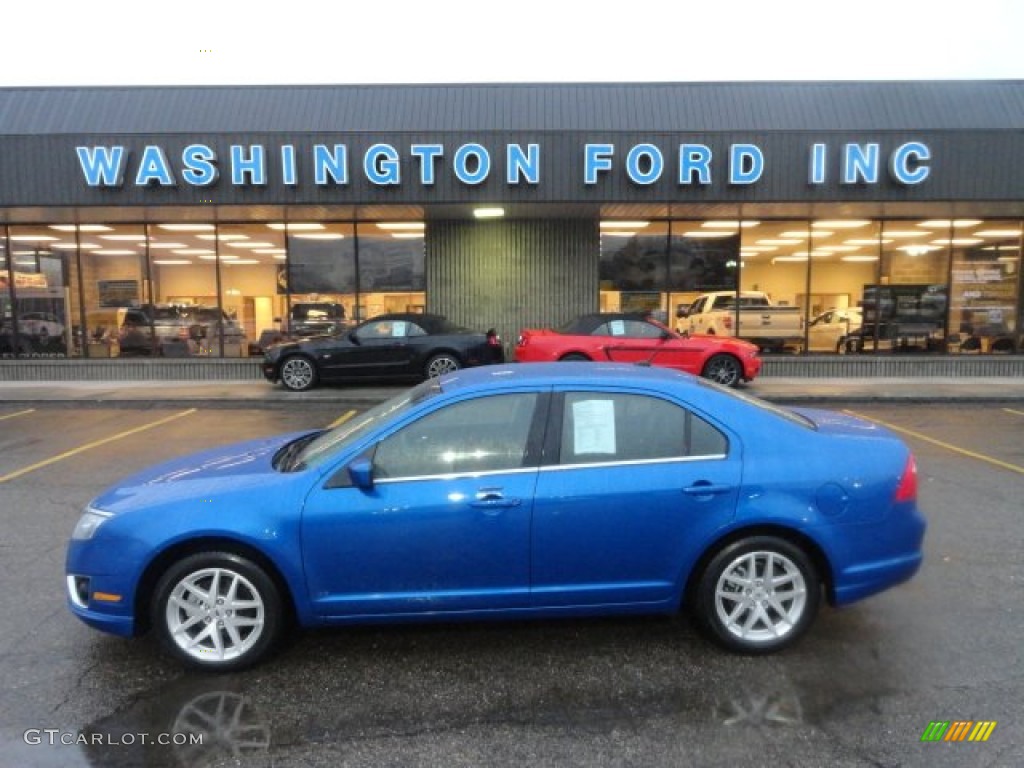 2011 Fusion SEL V6 - Steel Blue Metallic / Charcoal Black photo #1