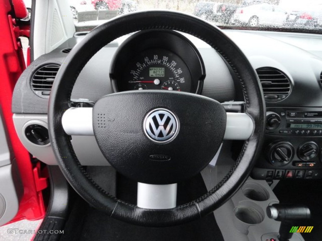2000 Volkswagen New Beetle GLX 1.8T Coupe Black Steering Wheel Photo #56848073