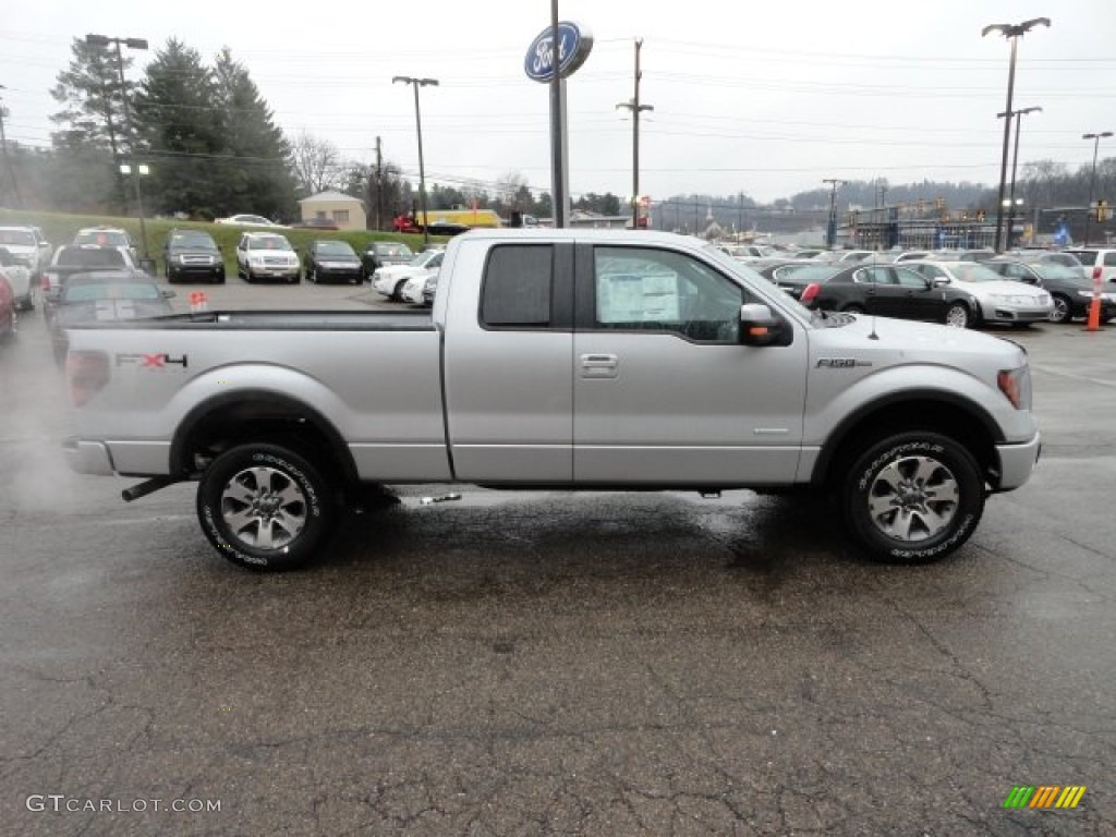 2011 F150 FX4 SuperCab 4x4 - Ingot Silver Metallic / Black photo #5