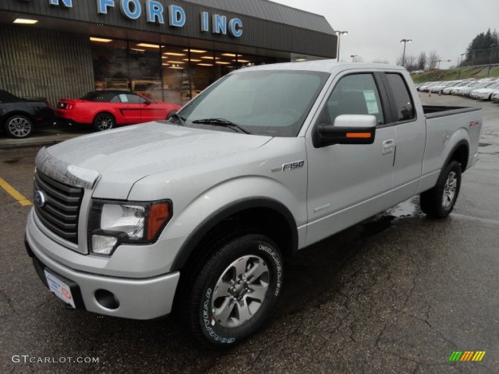 2011 F150 FX4 SuperCab 4x4 - Ingot Silver Metallic / Black photo #8