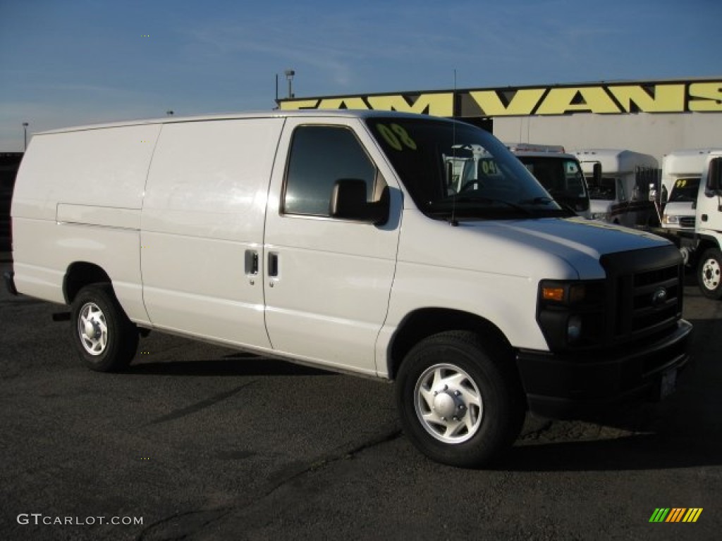 2008 E Series Van E350 Super Duty Commericial Extended - Oxford White / Medium Flint photo #1