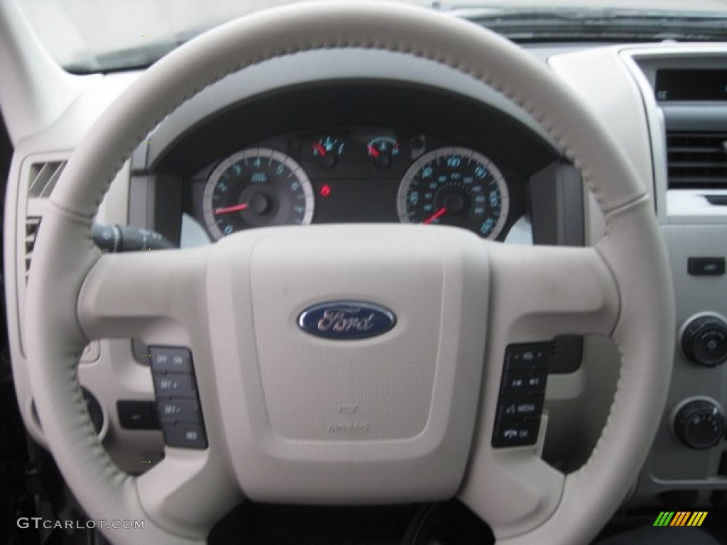 2012 Ford Escape XLT V6 Stone Steering Wheel Photo #56849390