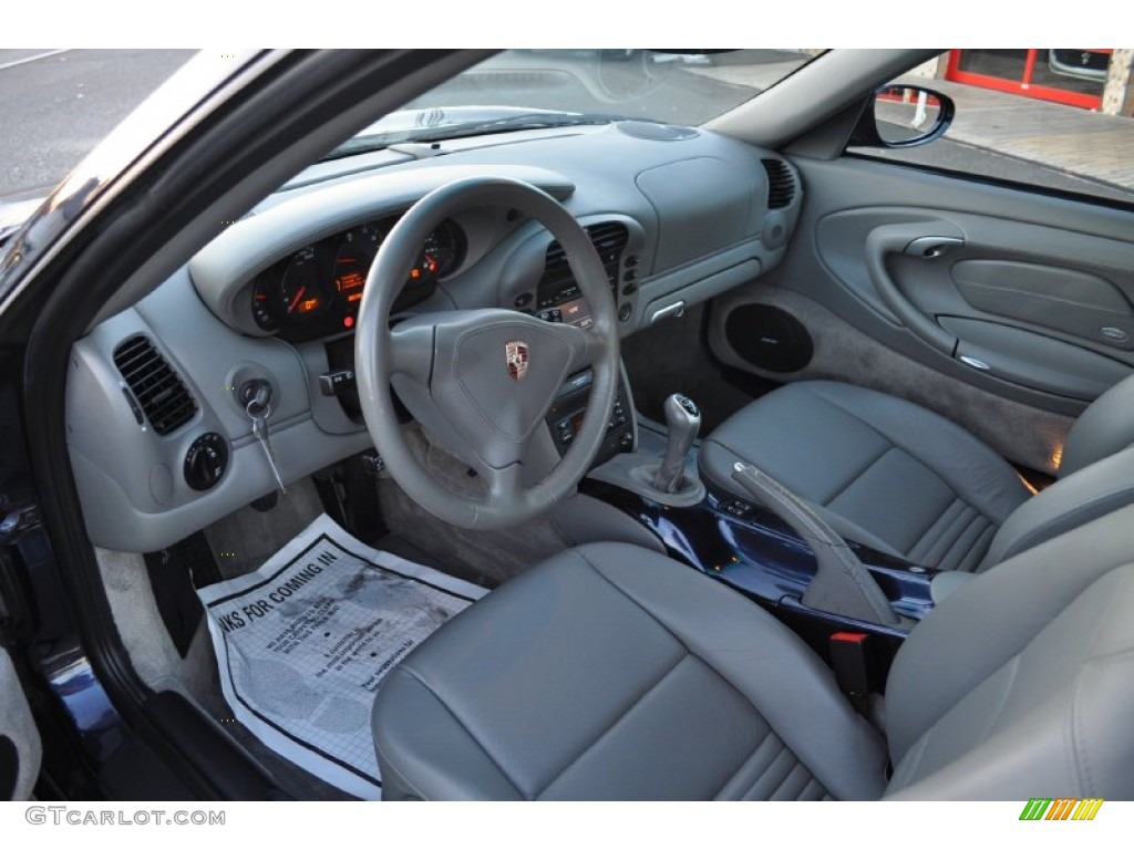 Graphite Grey Interior 2002 Porsche 911 Turbo Coupe Photo