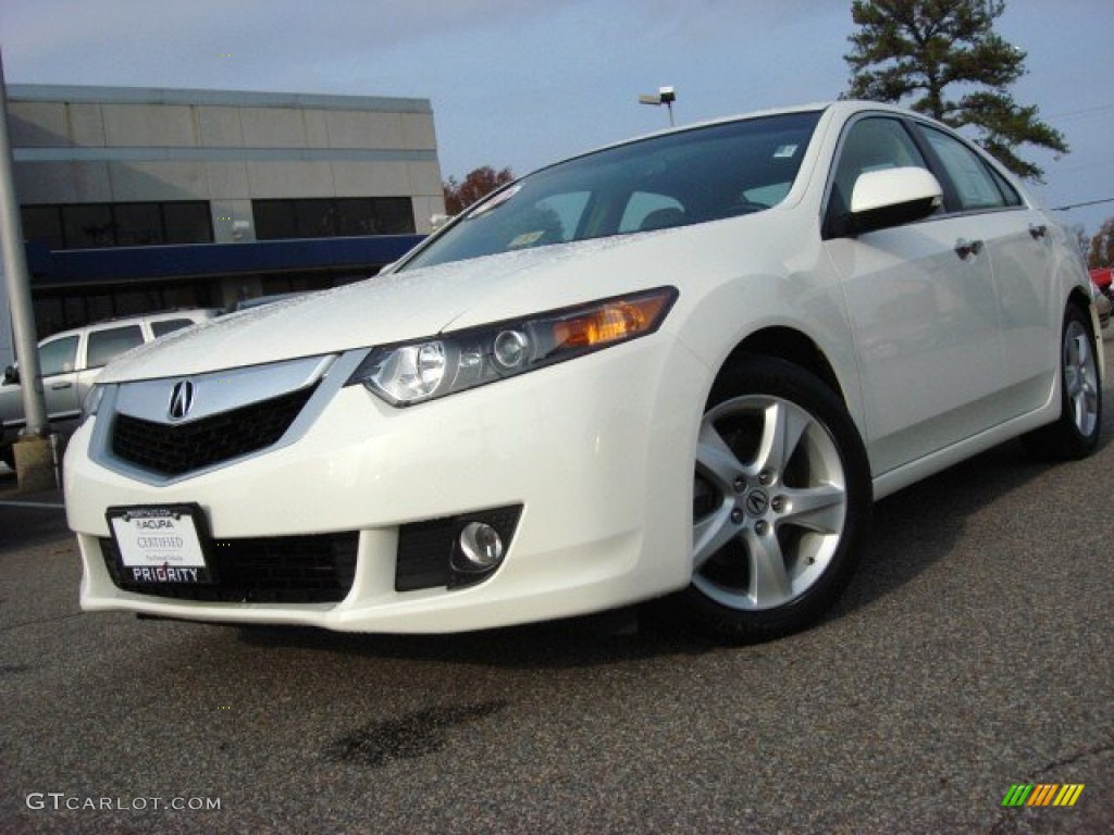 2010 TSX Sedan - Premium White Pearl / Parchment photo #1