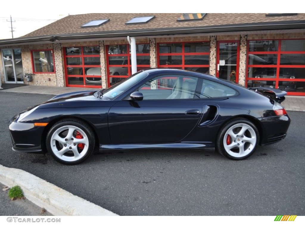 Midnight Blue Metallic 2002 Porsche 911 Turbo Coupe Exterior Photo #56849914