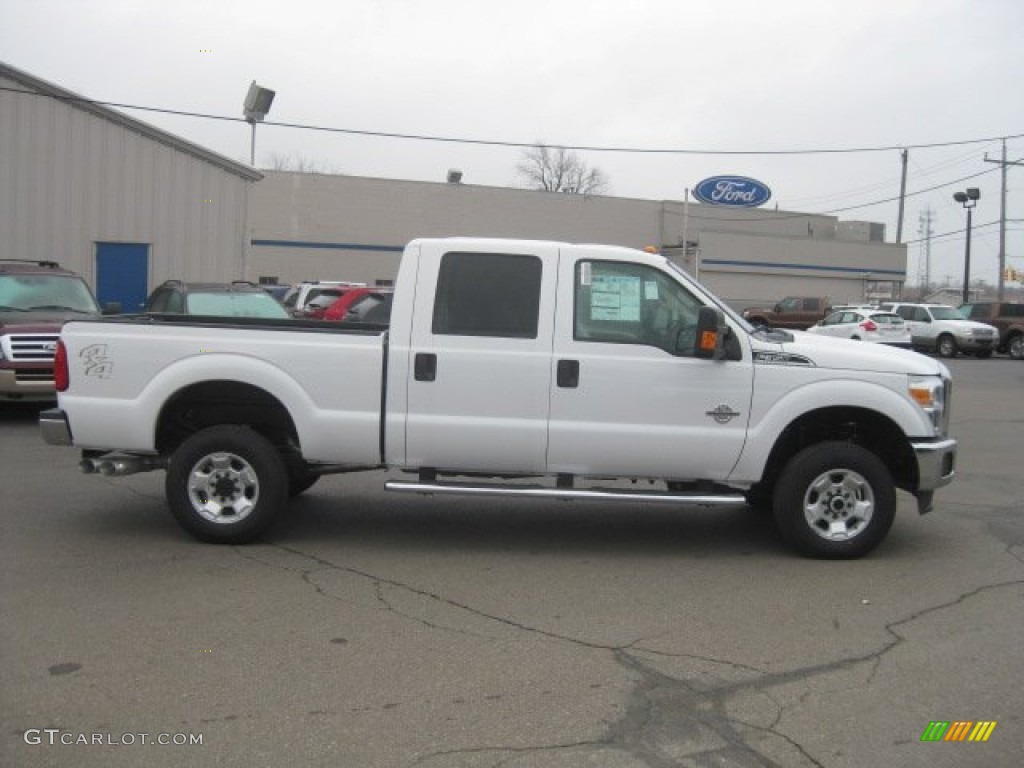 2012 F350 Super Duty XLT Crew Cab 4x4 - Oxford White / Adobe photo #7