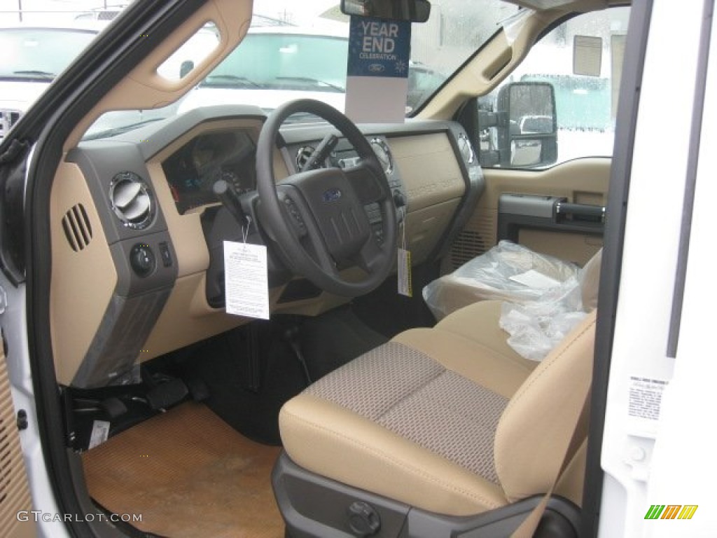 2012 F350 Super Duty XLT Crew Cab 4x4 - Oxford White / Adobe photo #13