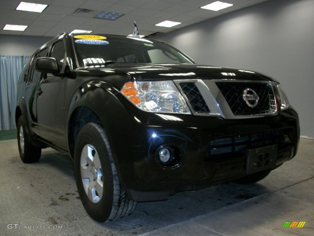 2008 Pathfinder S 4x4 - Super Black / Graphite photo #1