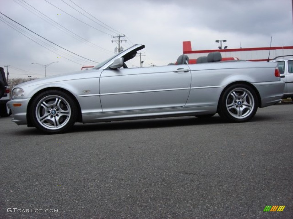 2002 3 Series 330i Convertible - Titanium Silver Metallic / Grey photo #3