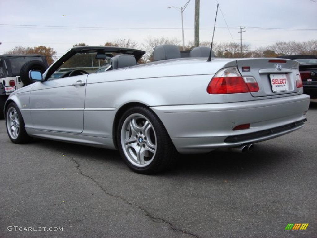 2002 3 Series 330i Convertible - Titanium Silver Metallic / Grey photo #4