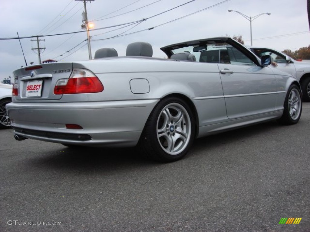 2002 3 Series 330i Convertible - Titanium Silver Metallic / Grey photo #5