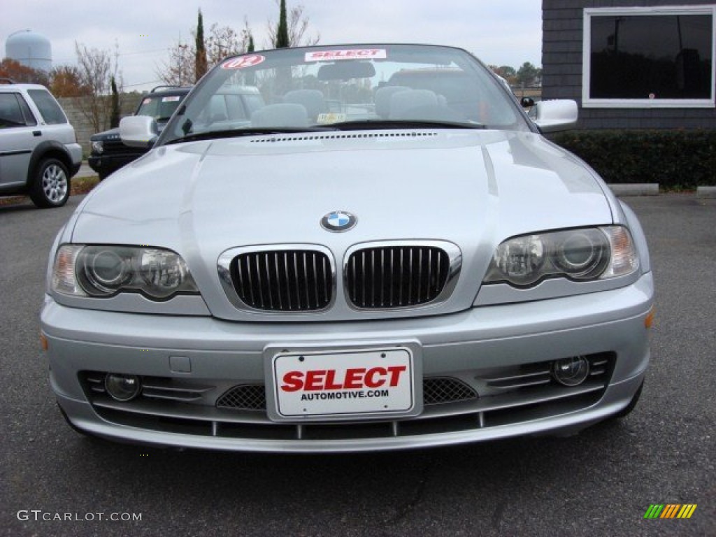 2002 3 Series 330i Convertible - Titanium Silver Metallic / Grey photo #8