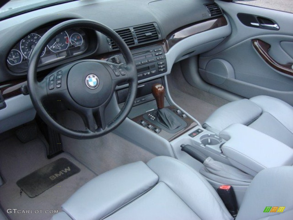 2002 3 Series 330i Convertible - Titanium Silver Metallic / Grey photo #13