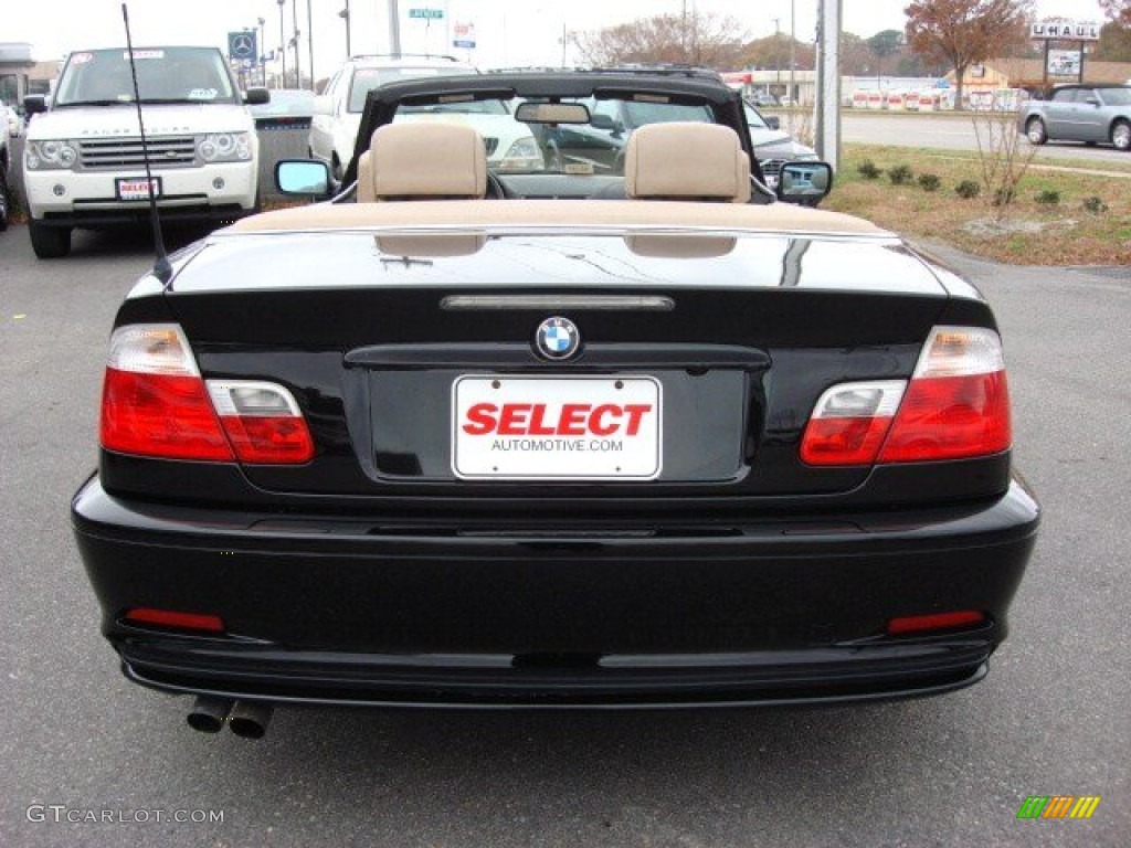 2002 3 Series 325i Convertible - Jet Black / Beige photo #5