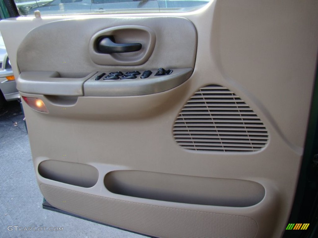 2001 F150 Lariat SuperCrew - Amazon Green Metallic / Medium Parchment photo #19