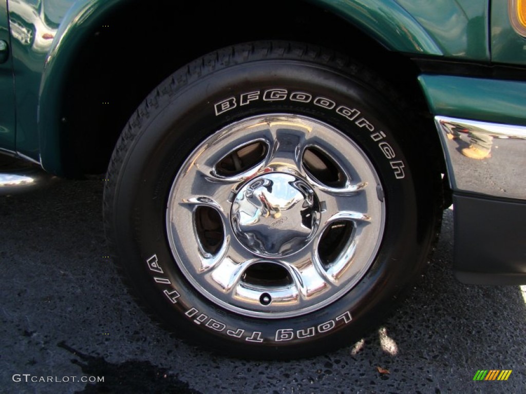 2001 F150 Lariat SuperCrew - Amazon Green Metallic / Medium Parchment photo #29