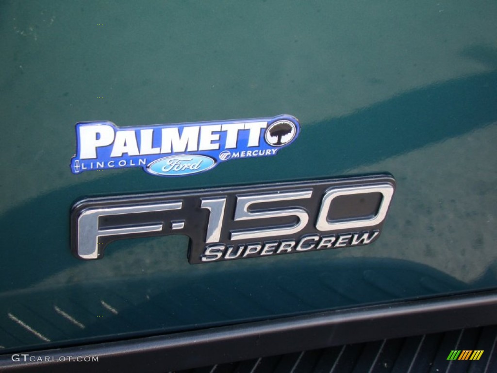 2001 F150 Lariat SuperCrew - Amazon Green Metallic / Medium Parchment photo #36