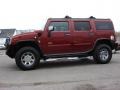 2005 Red Metallic Hummer H2 SUV  photo #3