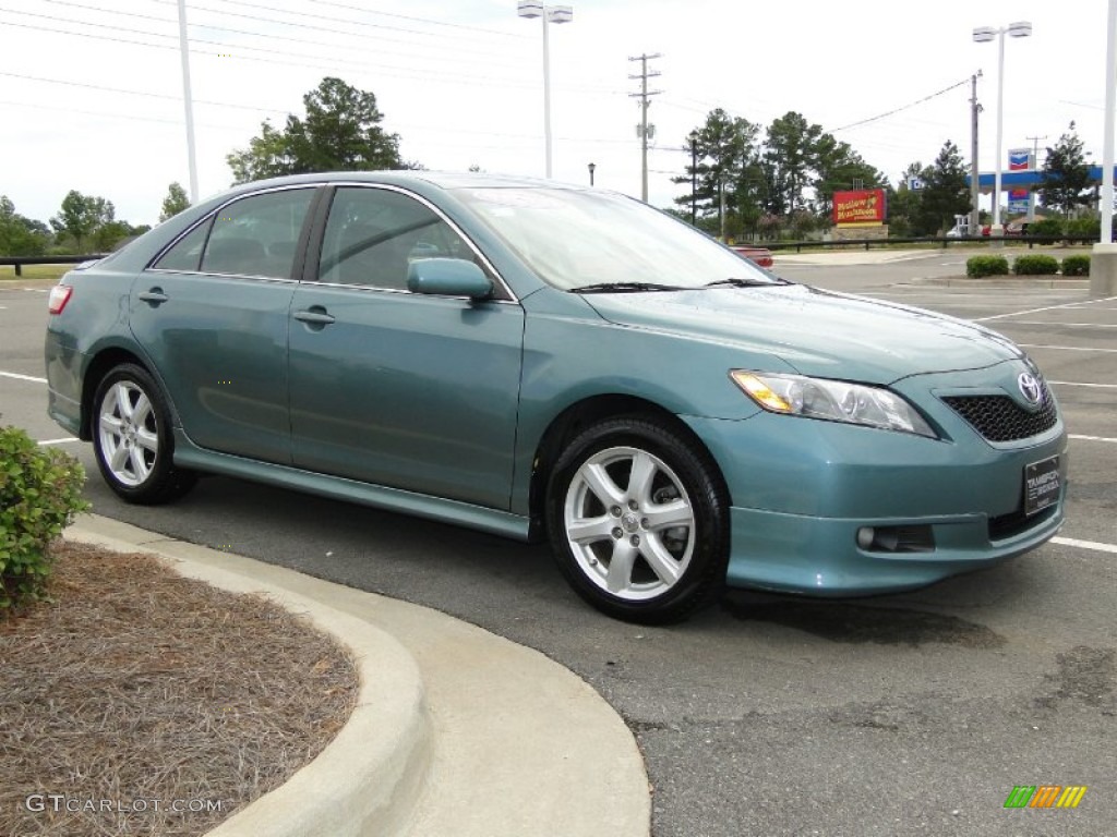 2009 Camry SE - Aloe Green Metallic / Charcoal photo #38