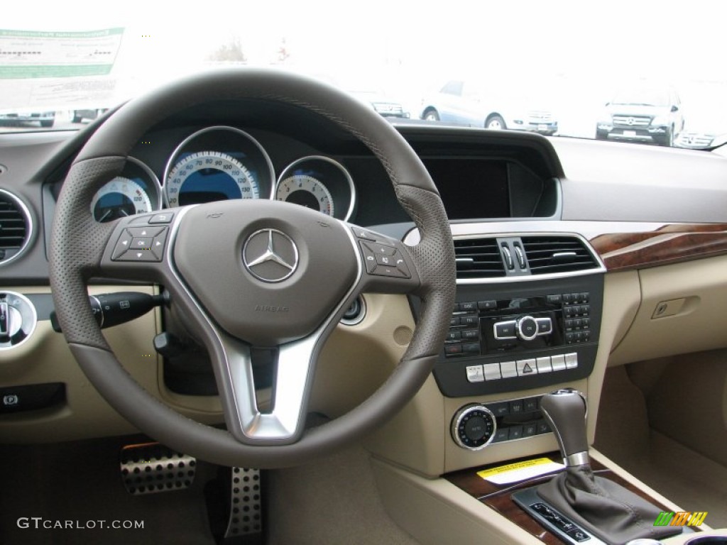 2012 Mercedes-Benz C 300 Sport 4Matic Almond Beige/Mocha Dashboard Photo #56855432